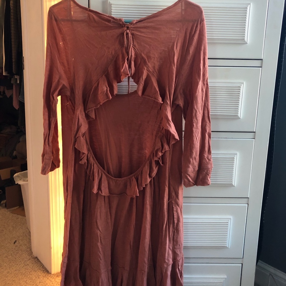 Orange ruffled dress